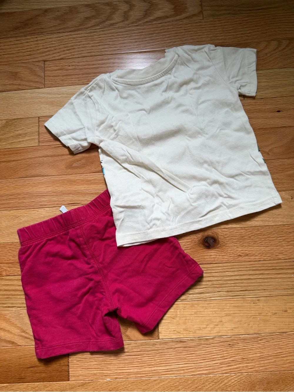 Carter's White Toy Story 'Toys Rule' Graphic Tee with Pink Shorts